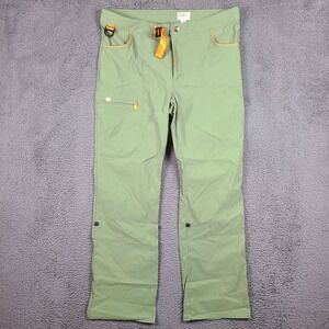 Alpine Parrot River Pants Womens 16 Sage Green Hiking Outdoor Stretch Belted